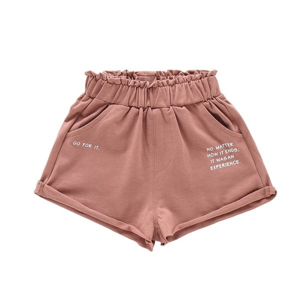 Gyermek rövidnadrág két színben, zsebekkel és feliratokkal