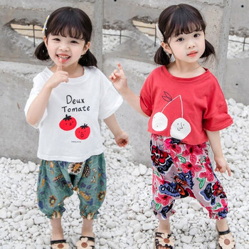 Детска модерна тениска в два цвята-за момичета