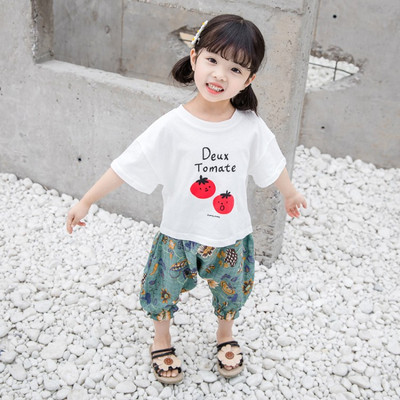 Gyermek modern póló két színben - lányoknak