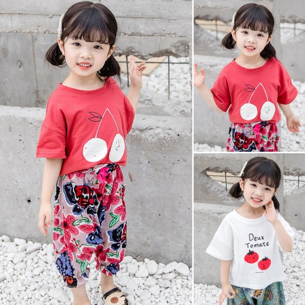 Gyermek modern póló két színben - lányoknak