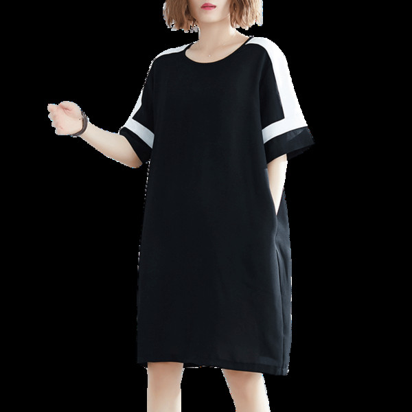 Alkalmi női ruha széles modell fekete színben