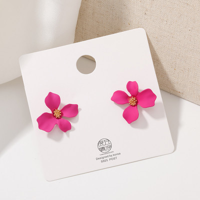 Cercei moderni de dama in forma de floare-trei culori