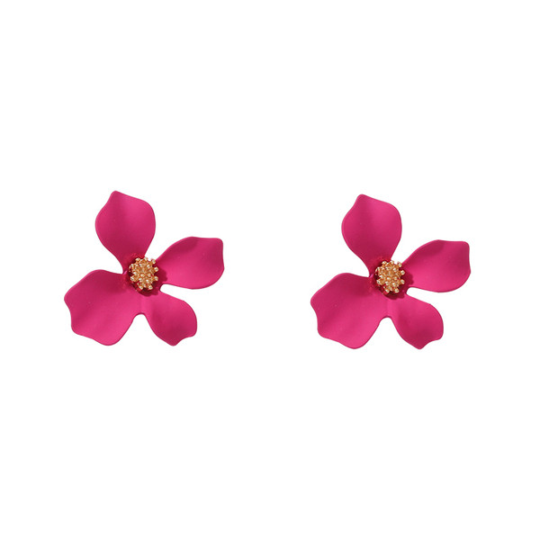 Cercei moderni de dama in forma de floare-trei culori