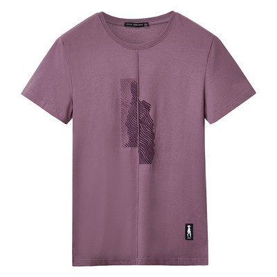 Tricou barbatesc cu maneca scurta si aplicatie in mai multe culori