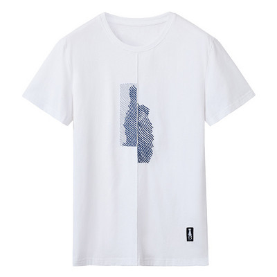 Tricou barbatesc cu maneca scurta si aplicatie in mai multe culori