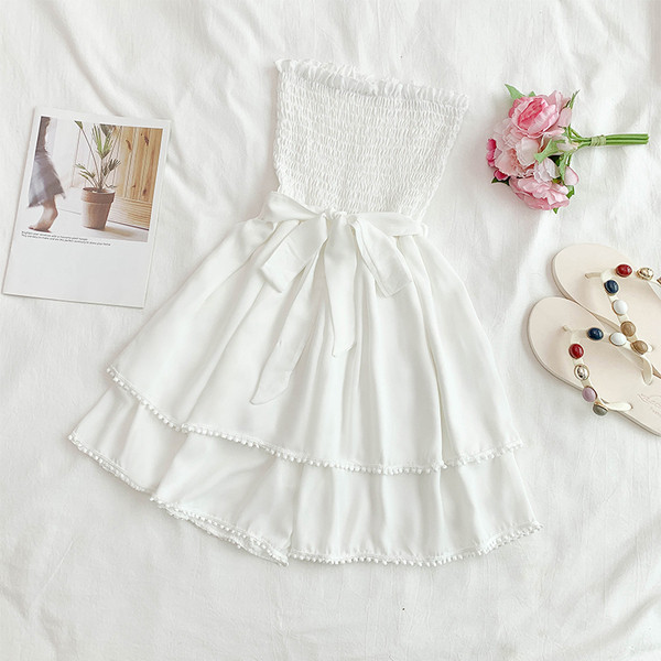 Модерна дамска рокля  разкроен модел в три цвята 