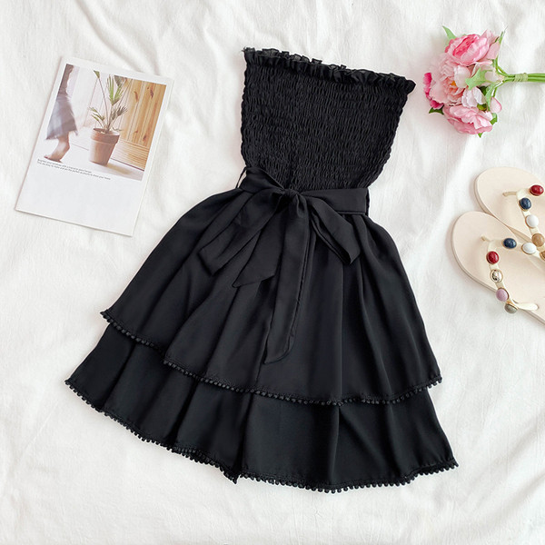 Модерна дамска рокля  разкроен модел в три цвята 