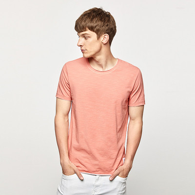 Мъжка ежедневна тениска с О - образна яка и къс ръкав в няколко цвята