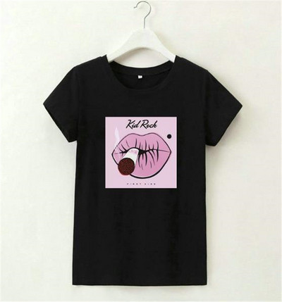 Ежедневна дамска тениска в четири цвята с апликация