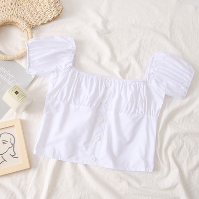 Стилна дамска блуза с голи рамене в пет цвята