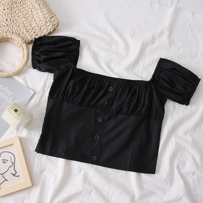 Стилна дамска блуза с голи рамене в пет цвята