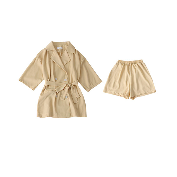 Стилен дамски комплект в пет цвята с копчета