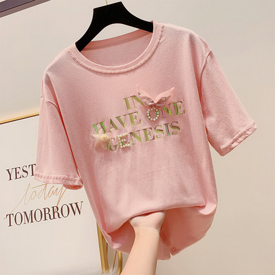 Модерна дамска тениска с 3D елемент