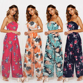 Стилен дамски гащеризон с голи рамене в няколко цвята