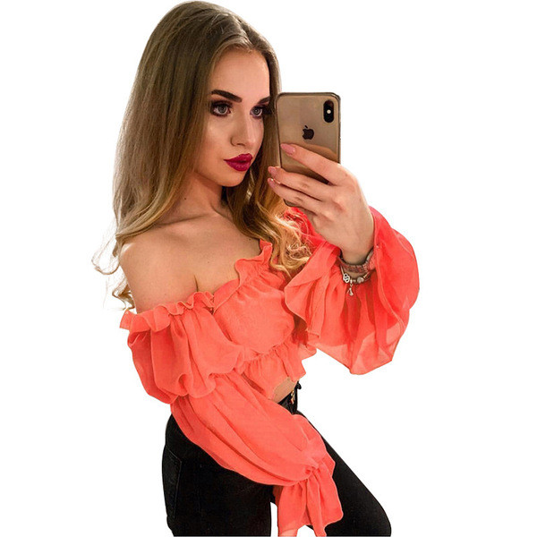 Ежедневна  дамска блуза с дълъг ръкав в три цвята 