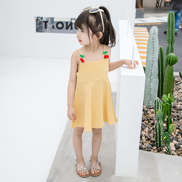 Детска модерна рокля в два цвята с 3D елемент 