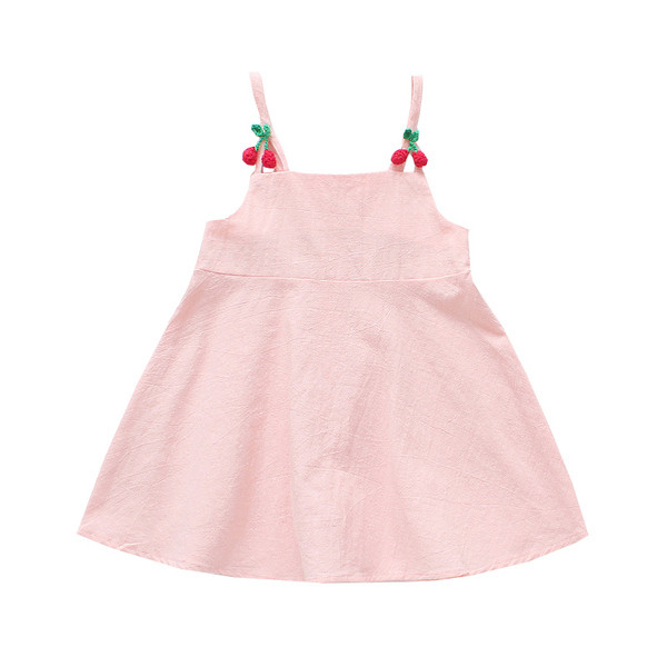 Детска модерна рокля в два цвята с 3D елемент 