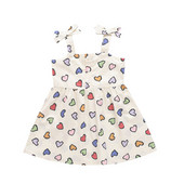 Детска модерна рокля разкроен модел с копчета