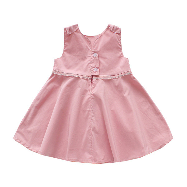 Актуална детска рокля с О-образно деколте в два цвята 