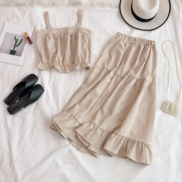 Дамски летен комплект от две части в няколко цвята 