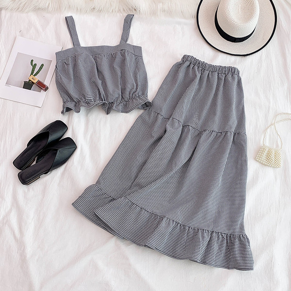 Дамски летен комплект от две части в няколко цвята 