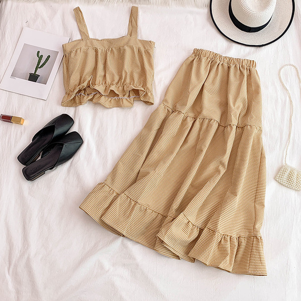 Дамски летен комплект от две части в няколко цвята 