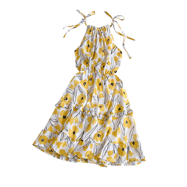 Цветна дамска рокля разкроен модел с флорален десен 