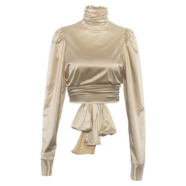 Дамска къса риза с гол гръб и връзки 