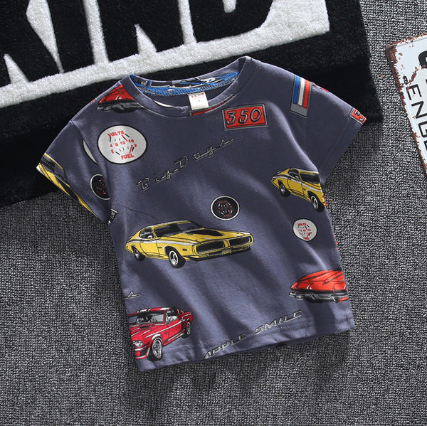 Modern gyerek póló fiúknak három színben rátéttel