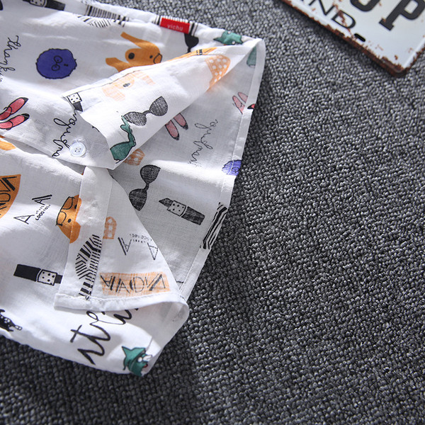 Детска модерна риза с къс ръкав-за момчета