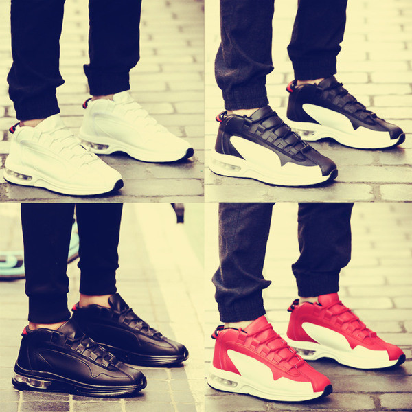 Ежедневни мъжки кецове от еко кожа в няколко цвята 