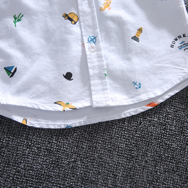 Cămașă modernă pentru băieți pentru copii în două culori cu buzunar