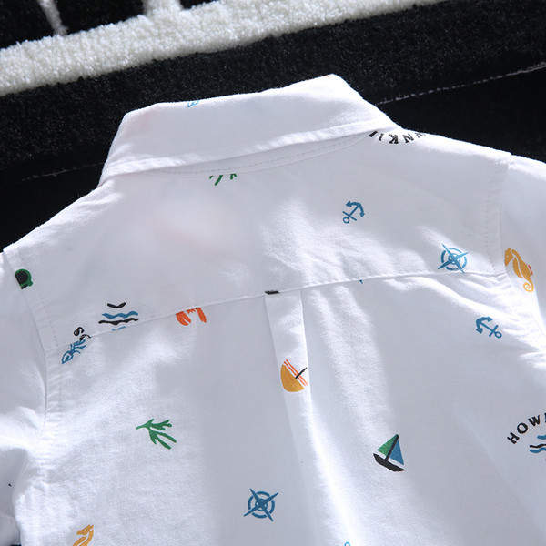 Cămașă modernă pentru băieți pentru copii în două culori cu buzunar