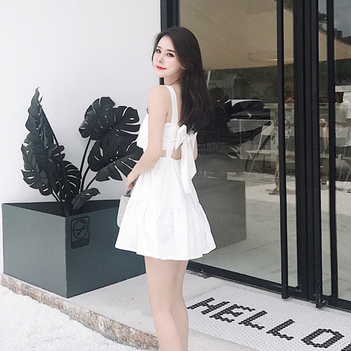 Дамска къса лятна рокля в три цвята 