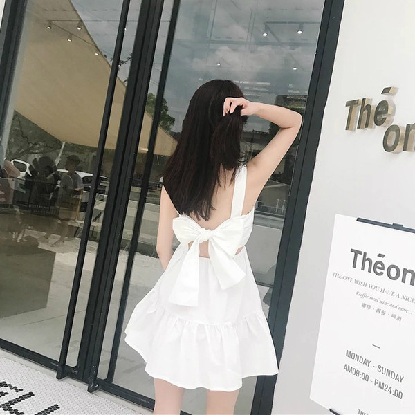 Дамска къса лятна рокля в три цвята 