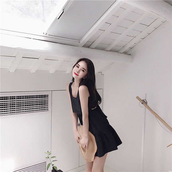 Дамска къса лятна рокля в три цвята 