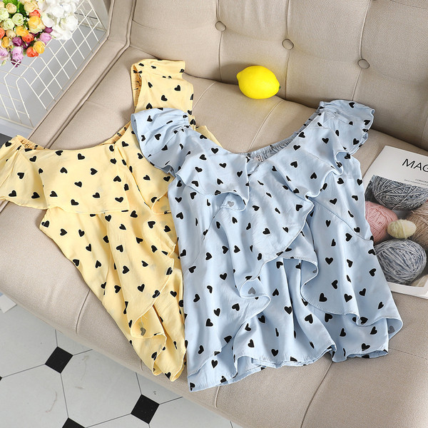 Дамски модерен потник  с V-образно деколте в няколко цвята