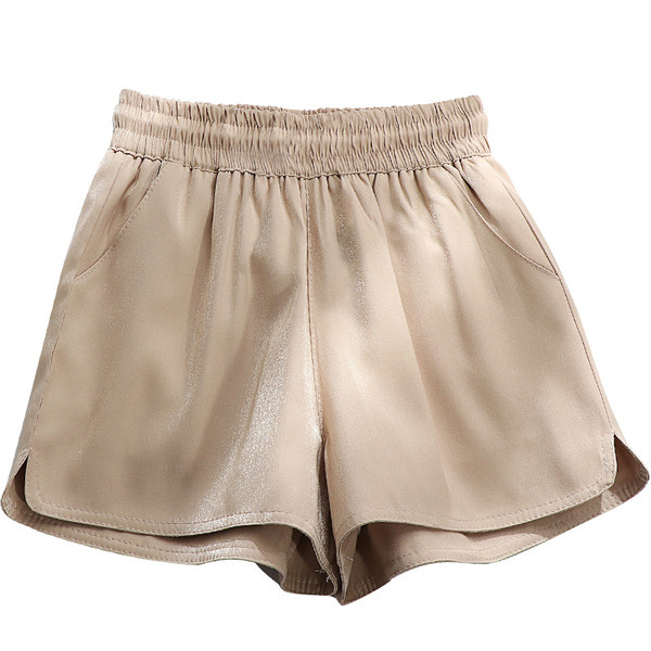 Ежедневни дамски къси панталони широк модел в три цвята 