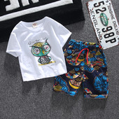 Детски модерен комплект с апликация за момчета