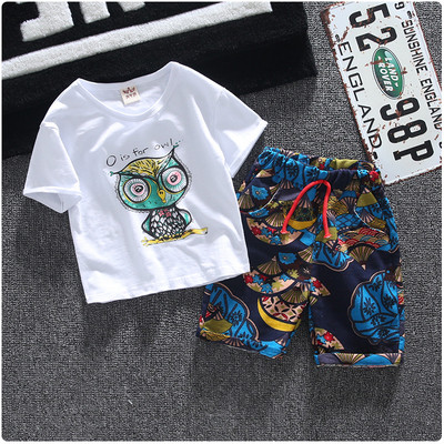 Детски модерен комплект с апликация за момчета