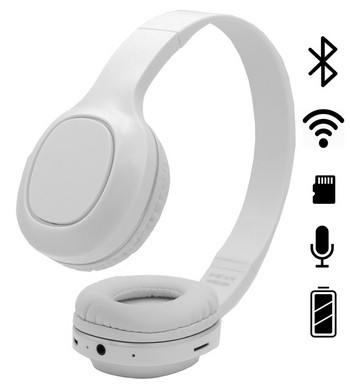 Ακουστικό Bluetooth SY-BT1619 με υποδοχή κάρτας TF / SD σε λευκό χρώμα