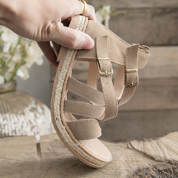 Дамски ежедневни сандали с цип в два цвята