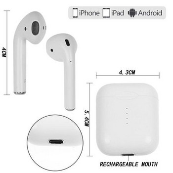 Ασύρματα ακουστικά TWS I10 Bluetooth με Powerbank σε λευκό χρώμα