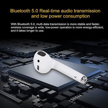 Безжични Bluetooth  слушалки TWS I10  с Powerbank  в бял цвят