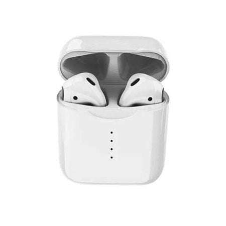 Безжични Bluetooth  слушалки TWS I10  с Powerbank  в бял цвят