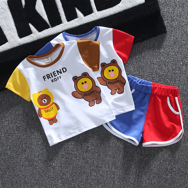 Ежедневен детски комплект в два цвята с апликация-за момчета