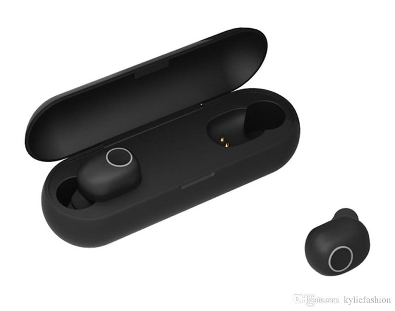 Ασύρματο ακουστικό Bluetooth TWS Q1 με Powerbank και μικρόφωνο σε μαύρο χρώμα