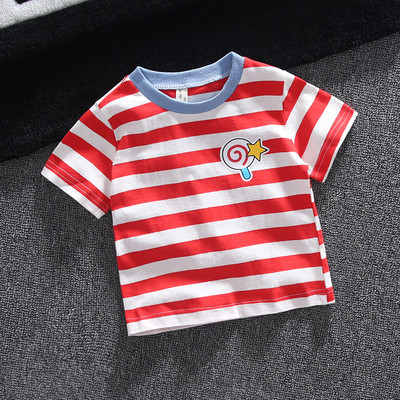 Детска раирана тениска в два цвята за момчета
