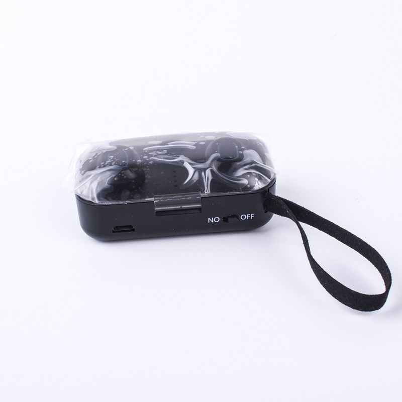 Безжични Bluetooth  слушалки TI8S с Powerbank и микрофон в черен цвят