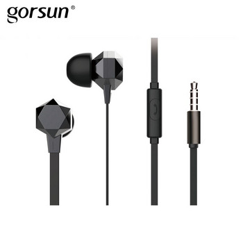 Слушалки тапи Gorsun C51 с  микрофон в черен цвят